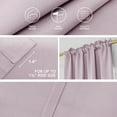 thumbnail image 2 of Deconovo Blackout Curtains for Kitchen Thermal Insulated Rod Pocket Solid Curtains Drapes for Small Window 52 x 45 inch Pink Lavender Set of 2, 2 of 8