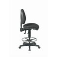 thumbnail image 2 of Pemberly Row Deluxe Ergonomic Black Fabric Drafting Chair w/ Adjustable Footring, 2 of 4