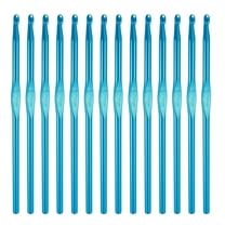 Uxcell Crochet Hook Set, 14Pcs 5mm Aluminum Ergonomic Crochet Needle Light Blue
