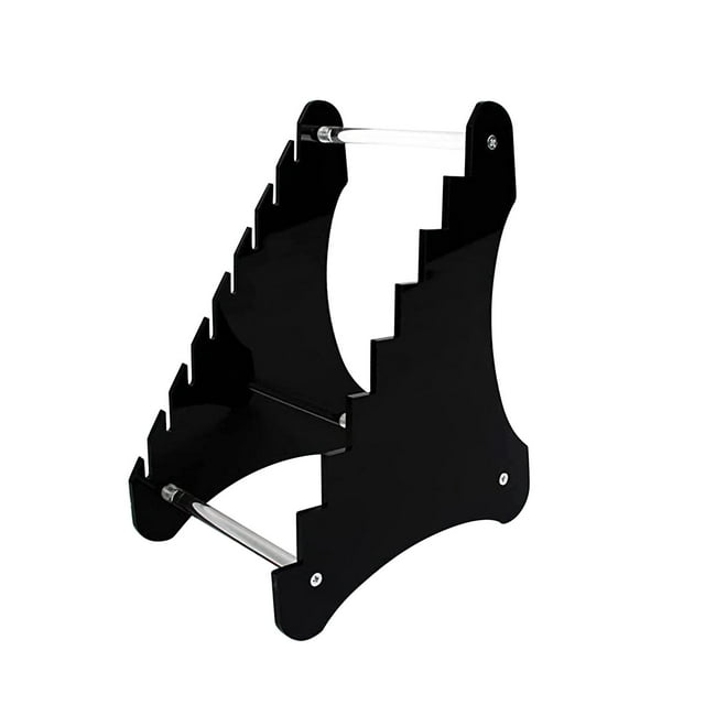Soporte para espadas samurái, soporte acrílico para cuchillos de escritorio Tanto negro 15x18x24cm