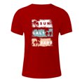 thumbnail image 4 of Akiihool Knitted Shirt Men Men's Slim Fit Short Sleeve Crewneck T Shirt Summer Tees Red,XXL, 4 of 9