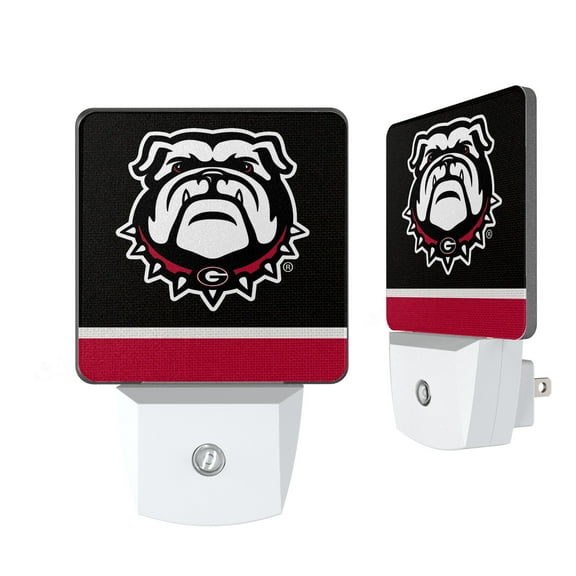 Georgia Bulldogs Logo Stripe Design Nightlight 2-Pack