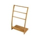 thumbnail image 4 of Estante para de pie, soporte para toallas de baño, soporte de secado de toallas de baño de bambú rústico para toalla de baño pequeña, toallita,, 4 of 9