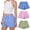 Blue+Green+Pink, variant on REDESS Women's Pajamas Boxer Shorts Plaid Pattern Summer Casual Lounge Sleepwear,Sizes S-2XL 3 Pack