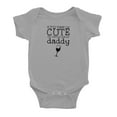 thumbnail image 2 of If You Think I Am Cute You Should See My Mommy/Daddy Baby Bodysuits Cute Twins Clothes (Gray, 6-12M), 2 of 5