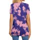 thumbnail image 5 of mfyjkho Tops Para Mujer, Top/Camiseta De Manga Corta Con Cuello En V, Botones Y Rayas Degradadas Para Mujer Tops De Gimnasio Para Mujer Xxl, 5 of 7