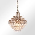 thumbnail image 3 of HomeRoots 522830 Chandelier Three Light Iron & Glass Dimmable Ceiling Light, 3 of 3