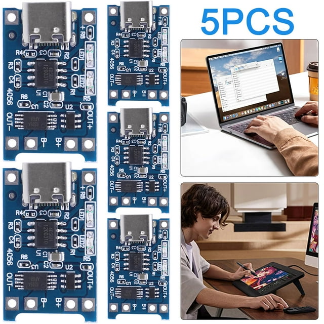 5 uds TP4056 Placa carga batería 1A módulo 4 V-5V