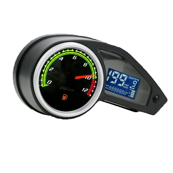 Motorcycle Scooter Digital Speedometer Tachometer Fuel Gauge Odometer LCD Screen