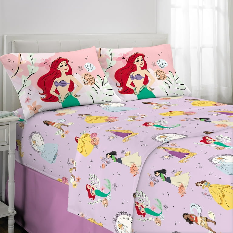 Disney Princess Kids Full Sheet Set Pink