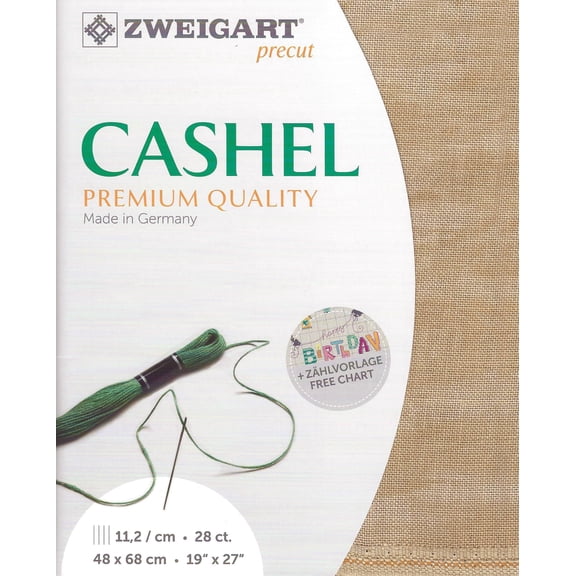Precut Zweigart Cashel Vintage 28 count Vintage Country Mocha 3281/3009