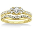 thumbnail image 2 of 1.00 carat Bridal set with Round Cut diamond in 10k Yellow Gold, 2 of 2