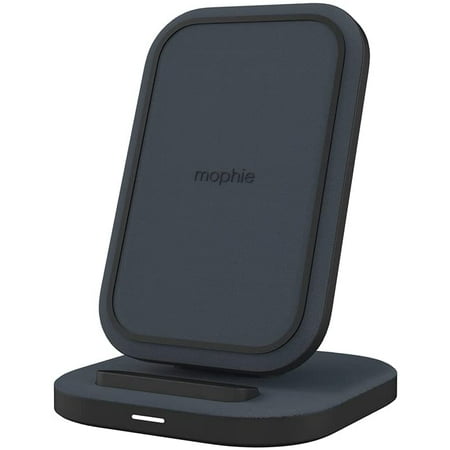mophie Universal Wireless Charging Stand, 15 Watt Fast Charging for Qi-Cerified For Apple and Samsung, Black - Restored