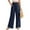 Navy, variant on Kixjoy Pants for Women Lounge Wide Leg Linen Pants Flowy Trendy High Waisted Trousers Basic Spring Vacation Womens Trousers, Blue 2XL