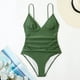 thumbnail image 3 of Traje de Baño Mujer Trajes de Baño de Control Fruncido Con Cuello En V Para Mujer, Traje de Baño Sólido Con Barriga Profunda., 3 of 7
