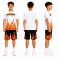 thumbnail image 2 of Quad Seven Boys Short Set Printed Graphic Short Sleeve Shirt & French Terry Matching Shorts 2 Piece, 2 of 7