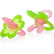 Nuby 2-Count Chewbies Teether, Girl, BPA-Free
