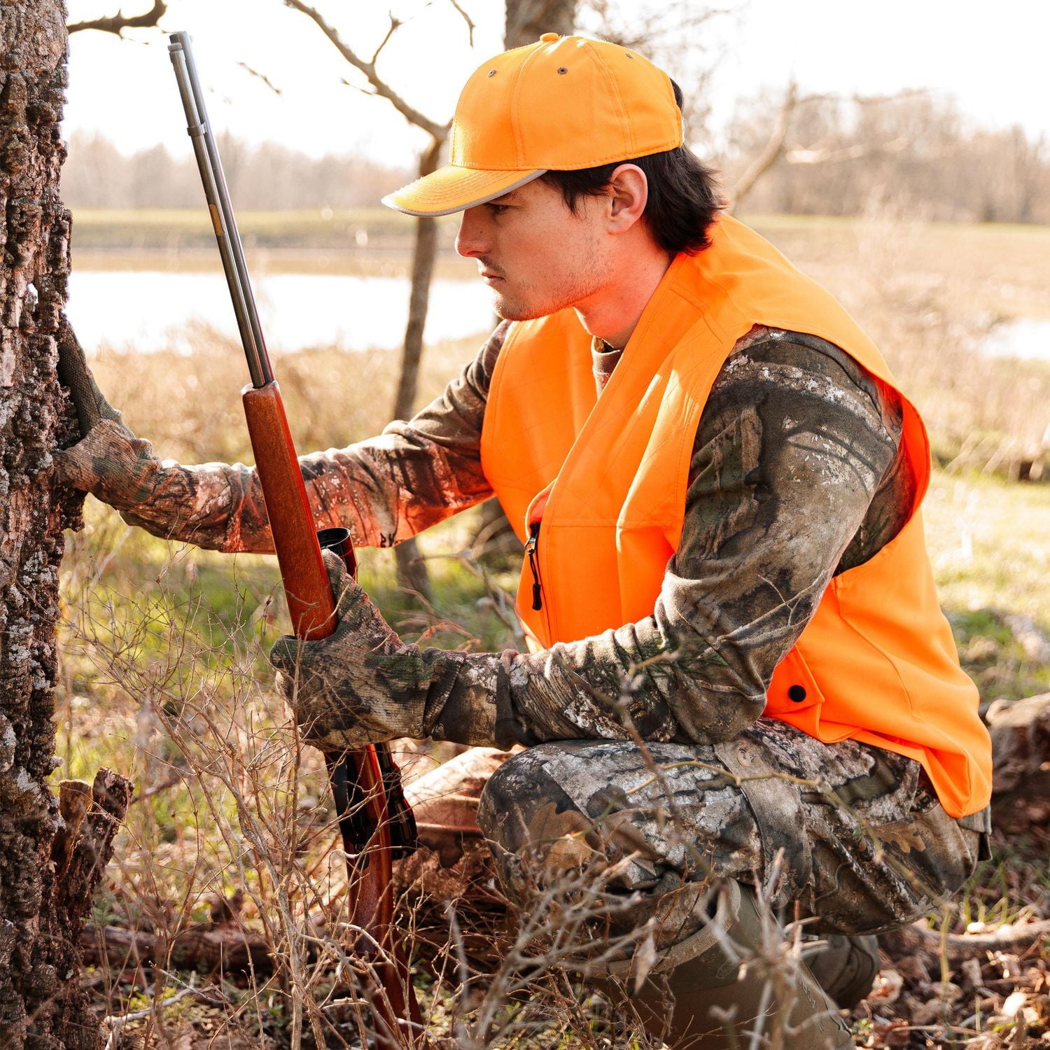 Realtree Blaze Orange Men's Cover Vest, Sizes S/M-2XL/3XL