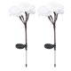 thumbnail image 4 of Luces de Camelia solares impermeables para exteriores, luces decorativas de flores de hadas para jardín, color blanco, 2 uds., 4 of 8
