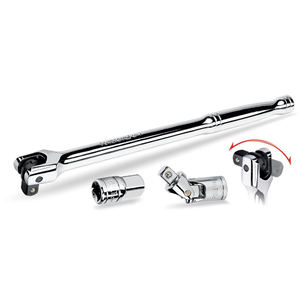 Powerbuilt 3/8" Drive Breaker Bar with Adapter & U Joint 641511