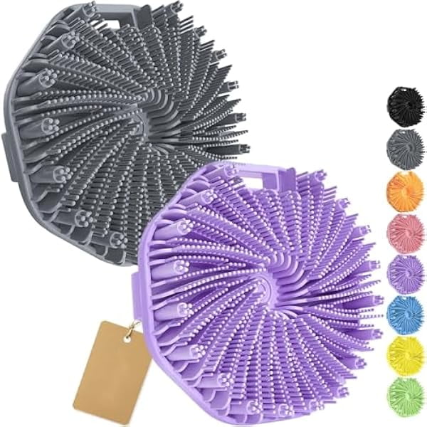 wonima11 2Pcs Silicone Body Scrubber, Exfoliating Body Scrubber for Sensitive Skin, Silicone Scrubber Body, Silicones Body Brush for Showering
