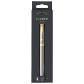 Parker IM Rollerball Pen, Fine Point, 0.5 mm, Black/Gold Barrel, Black Ink