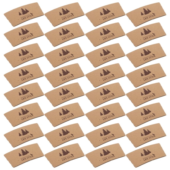 MEIBUTYUP 100Pcs Assorted Color Paper Coffee Cup Sleeves Heat Insulation Drink Sleeve for Home Use