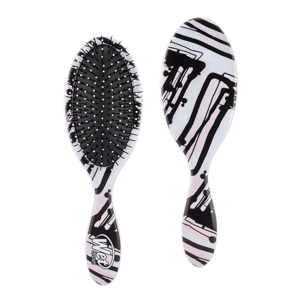 Wet Brush Original Detangler Hair Brush Pink Lines (motivo de acuarela) - Cerdas IntelliFlex ultrasuaves - Cepillo desenredante que se desliza a través de enredos con facilidad para todo tipo de cabel