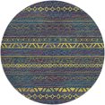 thumbnail image 2 of Addison Rugs Dream Shag Premium Machine Washable Transitional Tribal, Diamond Multi Round Rug, 8' x 8', 2 of 8