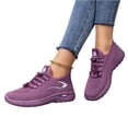 thumbnail image 6 of IEMIEMIEM Women's Running Shoes 2026 Breathable Soft-Soled Low-top Slip on Walking Training Shoes Comfortable Outdoor Sports Sneakers Purple 5.5 Wide, 6 of 7