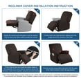 thumbnail image 5 of KINCAM Recliner Chair Slipcovers with Pockets, Stretch Recliner Sofa Cover Furniture Armchair Slipcovers, Coffee, 5 of 11