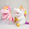 thumbnail image 4 of CHAO Marionetas de unicornio de peluche, 2 colores a elegir, rosa y blanco, apto para niños, bebés y niños, color blanco, 4 of 5