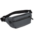 thumbnail image 1 of Bolso de pecho, bolso de cintura impermeable, bolso de mensajero de hombro para deportes al aire libre y ocio, gris, 1 of 5