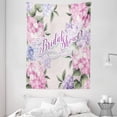 thumbnail image 1 of Bridal Shower Decorations Tapestry, Shabby Chic Hydrangea Flowers Wedding Bride Image, Wall Hanging for Bedroom Living Room Dorm Decor, 60W X 80L Inches, Purple and Light Pink, by Ambesonne, 1 of 2