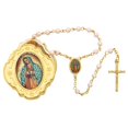 thumbnail image 1 of 1.75 in. Guadalupe Box Cross Rosary Set - Pink, 1 of 1