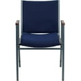 thumbnail image 6 of YouLLin HERCULES Series Heavy Duty Navy Blue Dot Fabric Stack Chair with Arms and Ganging Bracket, 6 of 9