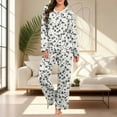 thumbnail image 6 of YanHoo Womens Pajamas Set Long Sleeve Floral Printed PJ Sets Cozy Soft Lounge Set for Women Sleepwear Loungewear, 6 of 7