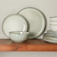 thumbnail image 4 of Gibson Soho Lounge Nardini 12 Piece (Service for 4) Plates and Bowls Reactive Glaze Dishes Stoneware Ceramic Dinnerware Set - Moon White, 4 of 11