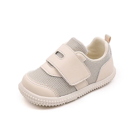 Wdgfv Baby Shoes Boy Girl First Walking Shoe Crib Breathable Sneakers Lightweight Barefoot Shoes 4-4.5 Years