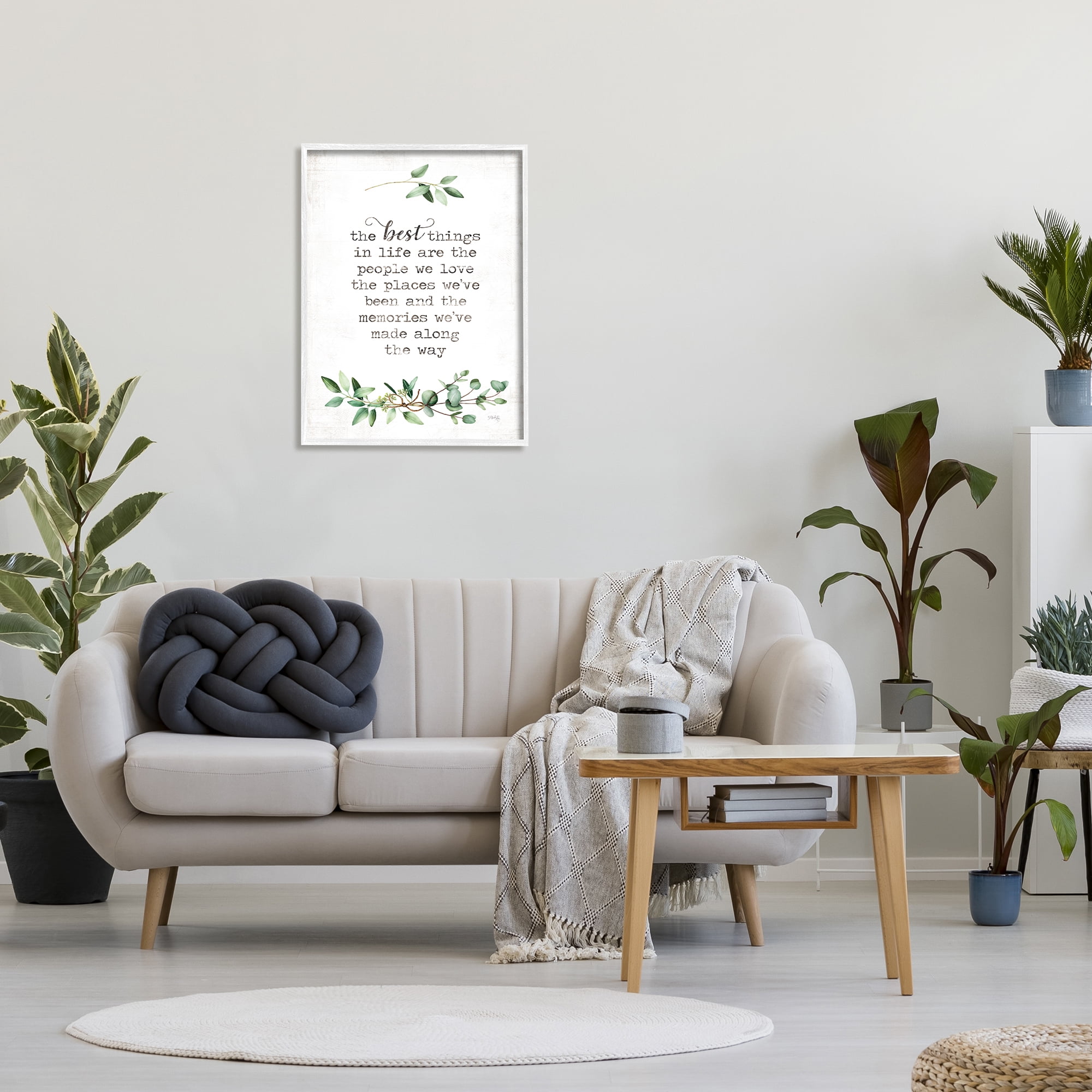 Stupell Industries The Best Things In Life Are People Plants Typography Graphic Art Framed Art Print Wall Art, 24x30, By Marla Rae