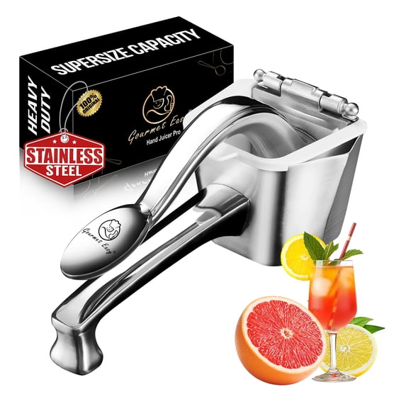 Stainless Steel Lemon Squeezer, Heavy-Duty Orange Juicer, Durable Hand Press Citrus Juicer, Portable Lime Squeezer, Rust-Free, Ea