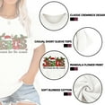 thumbnail image 4 of Anbech Christmas Trees Shirt Women Plus Size Graphic Top Merry Christmas Letter Short Sleeve Tshirt, 4 of 9
