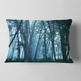 thumbnail image 2 of Designart Dense Rain Forest on Foggy Day - Landscape Printed Throw Pillow - 12x20, 2 of 5