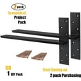 Free Hanging T Shelf Bracket, Solid Heavy Duty Steel Knee Wall Hidden