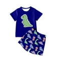 thumbnail image 1 of Vêtements d'Été pour Garçon, Ensemble T-Shirt à Col Rond Dinosaure à Manches Courtes et Short, Cadeaux Garçon 6T, 1 of 3
