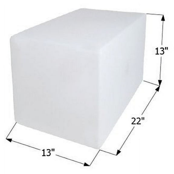 Icon Technologies 12723 - WT2459 15 gal. Fresh Water Tank with 1/2" Fittings (22"L x 13"W x 13"H)