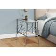 thumbnail image 5 of Monarch Specialties Accent Table Silver Metal With Tempered Glass, 5 of 6