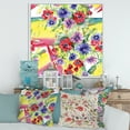 thumbnail image 2 of Wildflowers and Vibrant Wild Spring Leaves V 36 in x 36 in Framed Painting Canvas Art Print, by Designart, 2 of 5