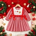 thumbnail image 2 of OJSFQUFP Baby Girls Christmas Comfortable and Breathable Long Sleeved Dress Cute Cartoon Print Dress, 2 of 5