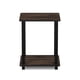 thumbnail image 3 of Mesa auxiliar Furinno Simplistic, juego de 2 unidades, color nogal Columbia y negro, 3 of 6